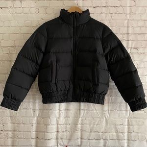 Womens Theory Black Puffer Coat
